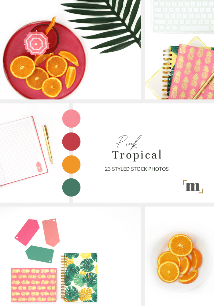 Pink Tropical Collage