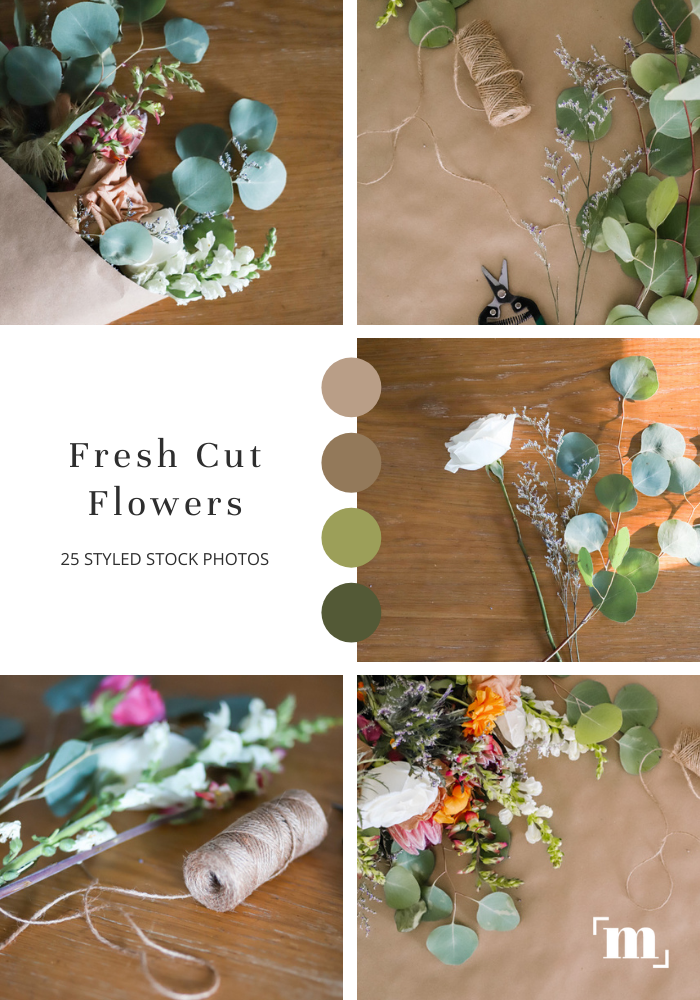 Fresh Cut Flowers Collage