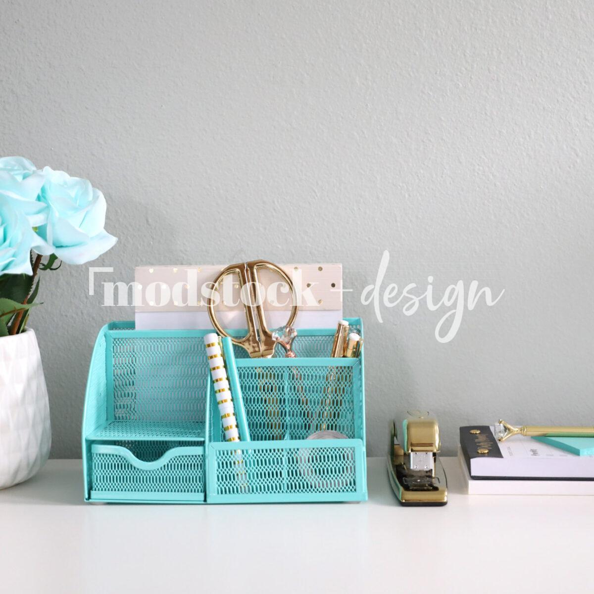 Modstock Luxe Teal Workspace - Gold 18