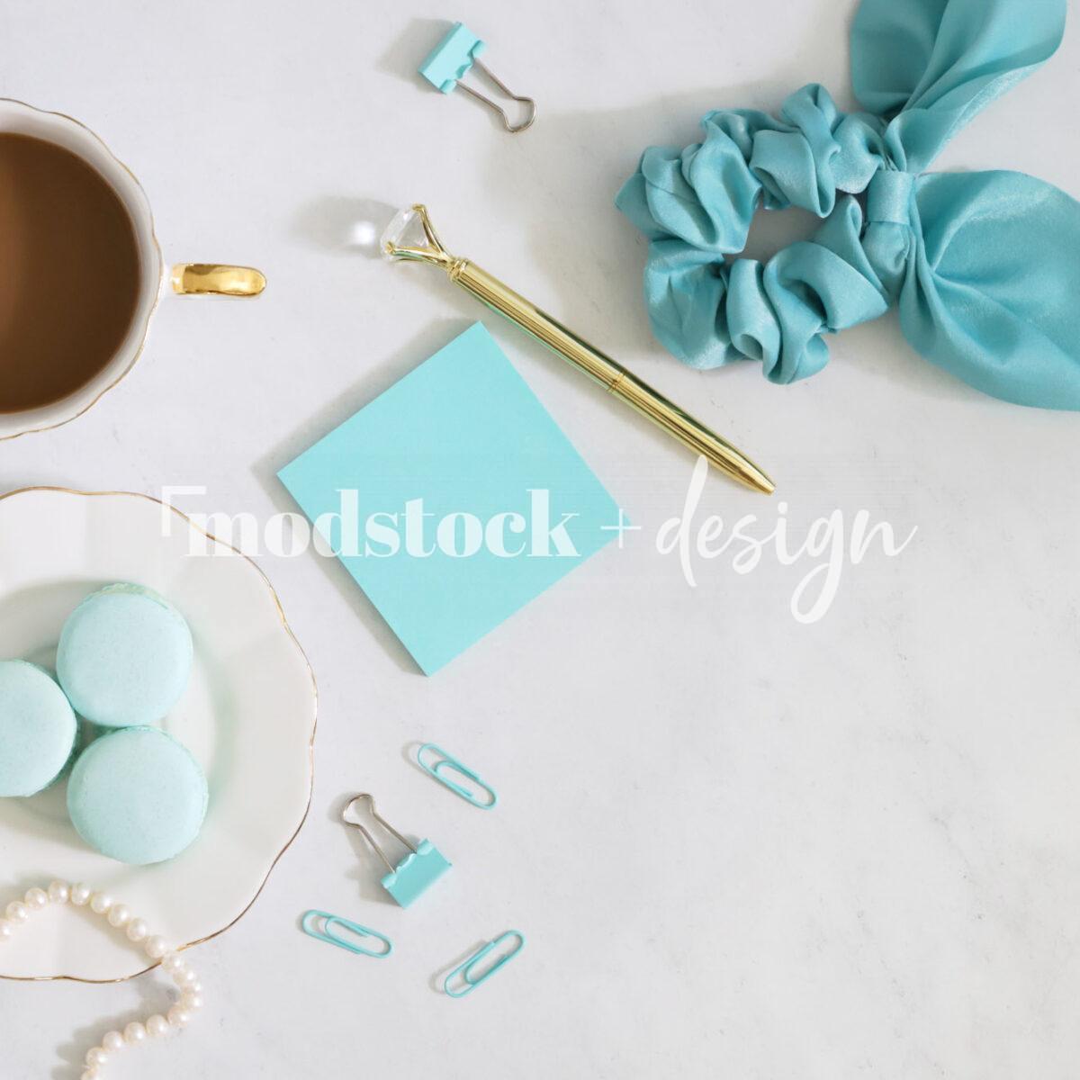 Modstock Luxe Teal Workspace - Gold 02