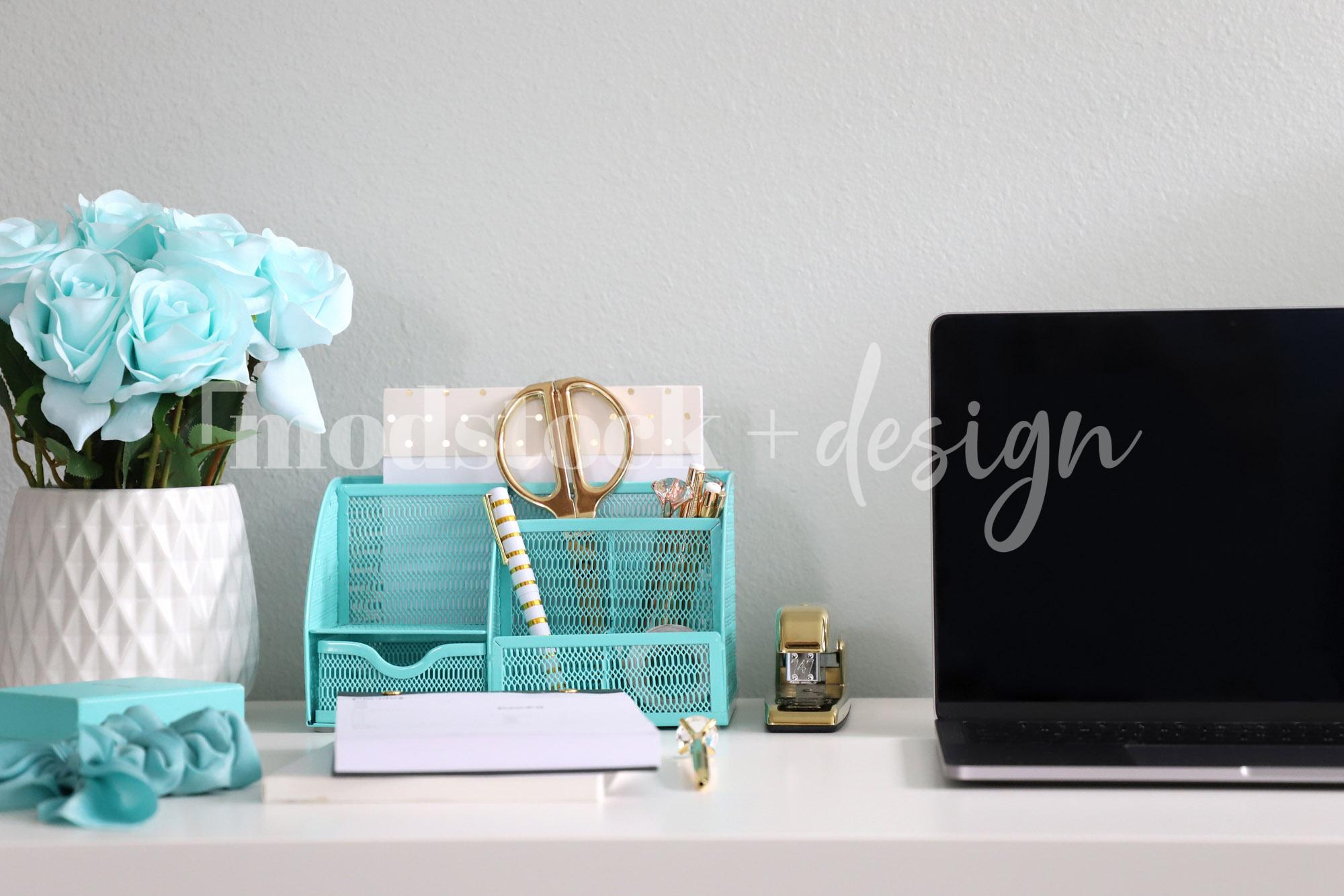Modstock Luxe Teal Workspace - Gold 6