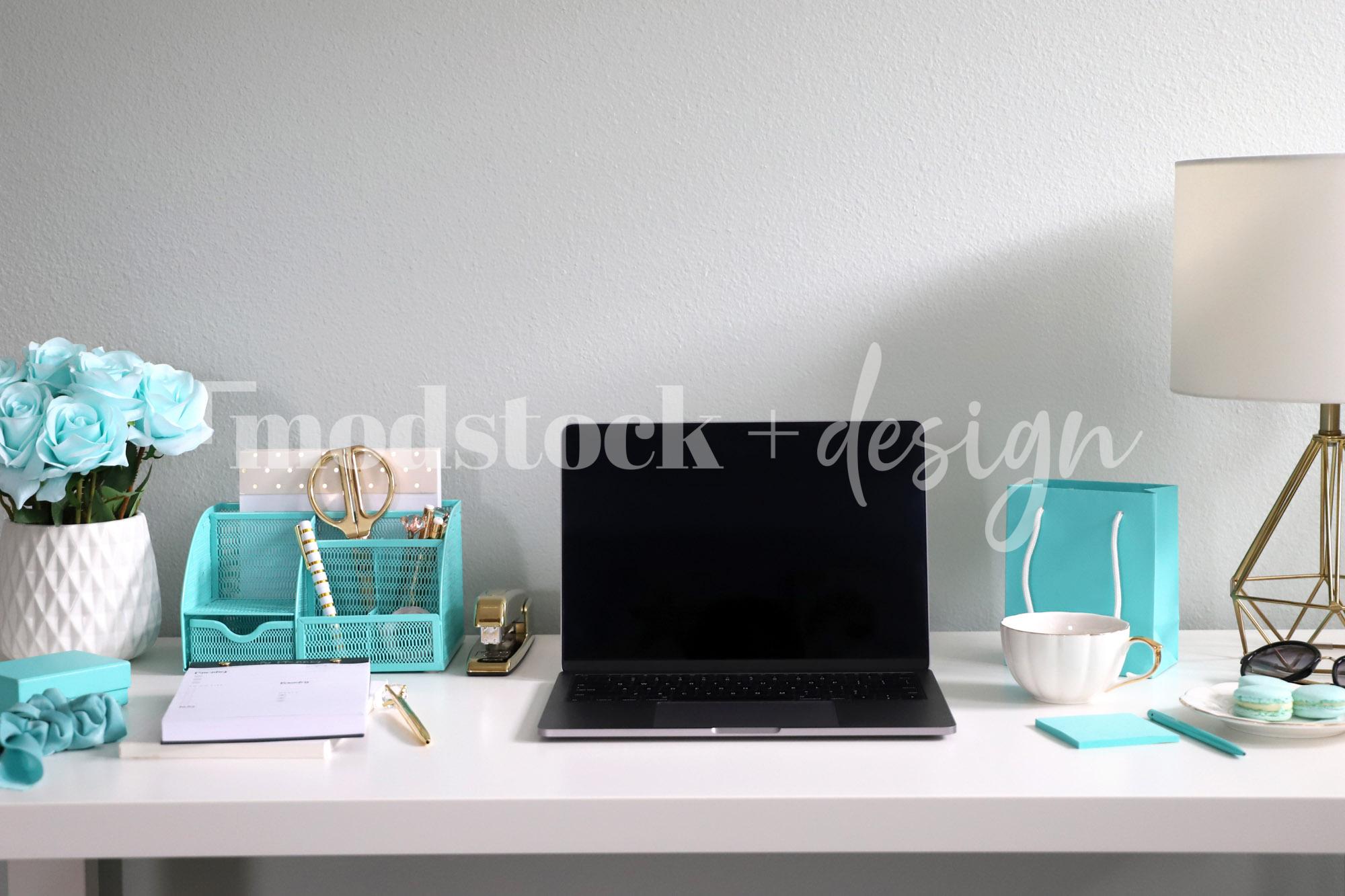 Modstock Luxe Teal Workspace - Gold 7