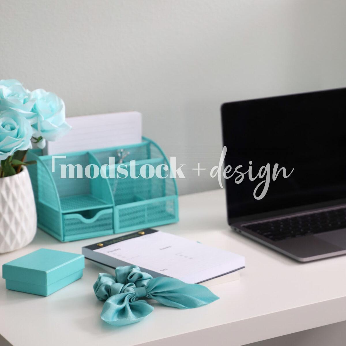 Modstock Luxe Teal Workspace - Silver 9